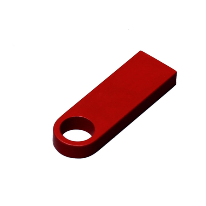 USB 2.0-флешка на 512 Мбайт с мини чипом и круглым отверстием, красный_1