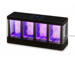 Часы с LED-подсветкой и беспроводной зарядкой «Cyber», 10 Вт, Изображение 1