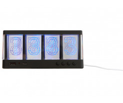 Часы с LED-подсветкой и беспроводной зарядкой «Cyber», 10 Вт, Изображение 4