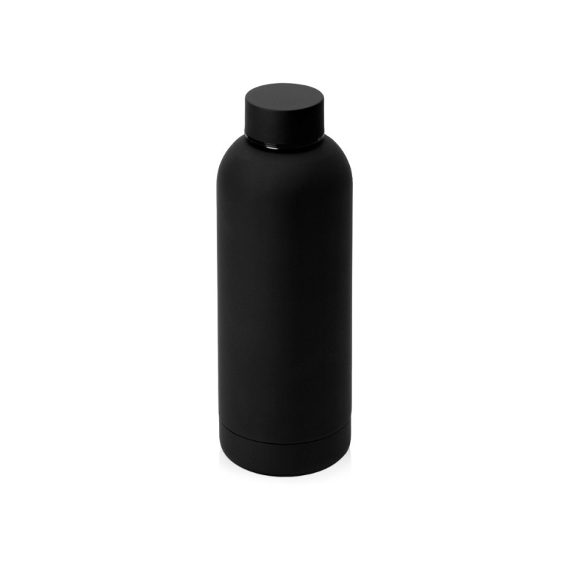 Вакуумная термобутылка "Cask" Waterline, soft touch, 500 мл, черный_1