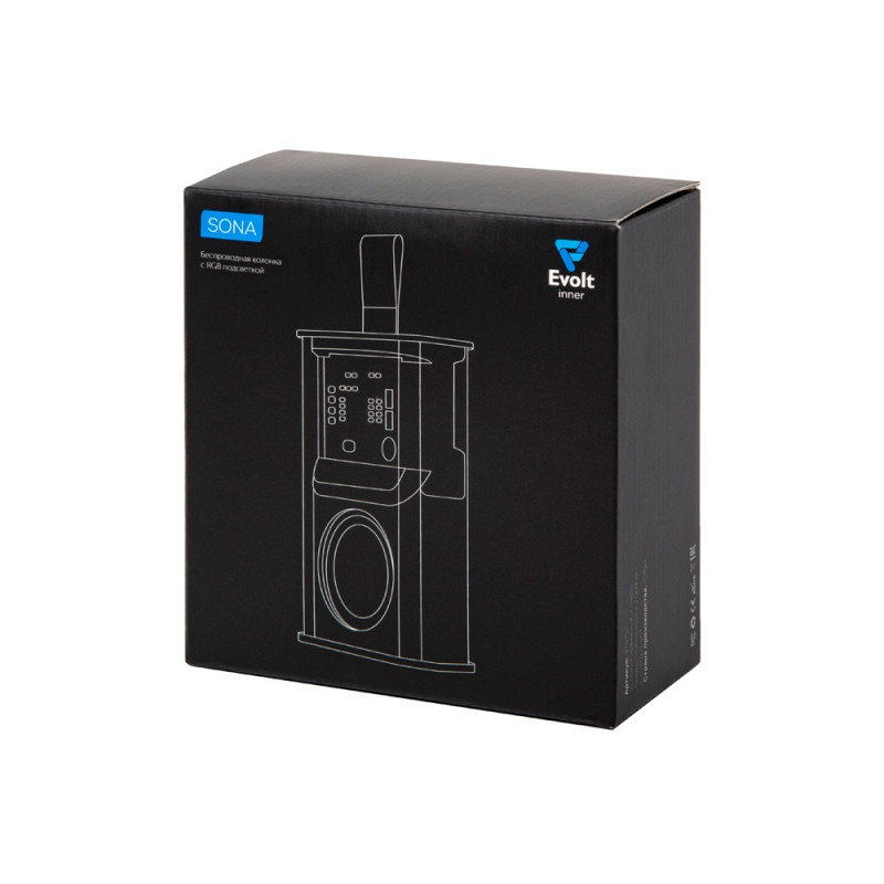 Колонка с RGB подсветкой "Sona", черный_10
