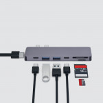 USB-C адаптер для MacBook 7-в-1, серебро, Deppa_2