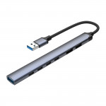USB-хаб USB-A 3.0 + 2xUSB-A 2.0 + 4xUSB-C, серый, Deppa_1