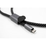 Ремешок-держатель для телефона с зарядным кабелем USB-C - USB-C «Lany Wristband Charge Eco», серый_2