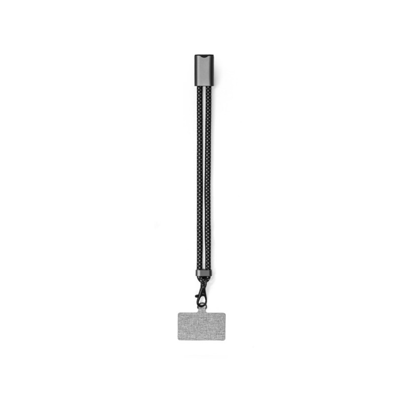 Ремешок-держатель для телефона с зарядным кабелем USB-C - USB-C «Lany Wristband Charge Eco», серый_14