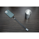 Ремешок-держатель для телефона с зарядным кабелем USB-C - USB-C «Lany Wristband Charge Eco», серый_9