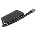 Ремешок-держатель для телефона с зарядным кабелем USB-C - USB-C «Lany Wristband Charge Eco», серый_16
