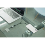 Ремешок-держатель для телефона с зарядным кабелем USB-C - USB-C «Lany Wristband Charge Eco», серый_11