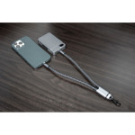 Ремешок-держатель для телефона с зарядным кабелем USB-C - USB-C «Lany Wristband Charge Eco», серый_8