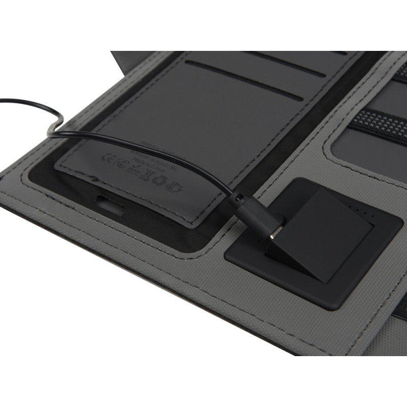 Органайзер с беспроводной зарядкой 5000 mAh "Powernote", светло-серый (P)_5