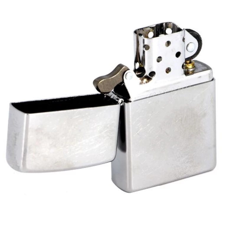 Зажигалка Zippo Armor Brushed, матовая серебристая, фото 4