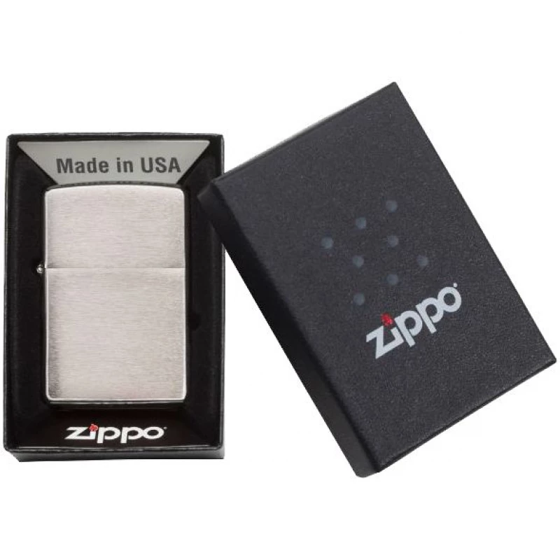 Зажигалка Zippo Armor Brushed, матовая серебристая, фото 5