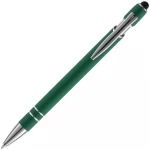 Ручка шариковая Pointer Soft Touch со стилусом, зеленая, фото 3