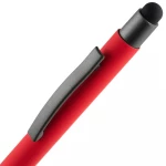 Ручка шариковая Atento Soft Touch со стилусом, красная, фото 4