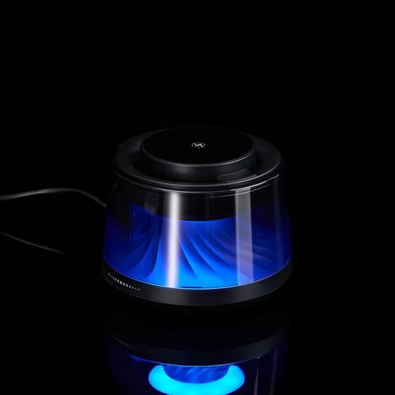 Bluetooth-колонка с подсветкой и беспроводной зарядкой Quantum, черная, фото 6