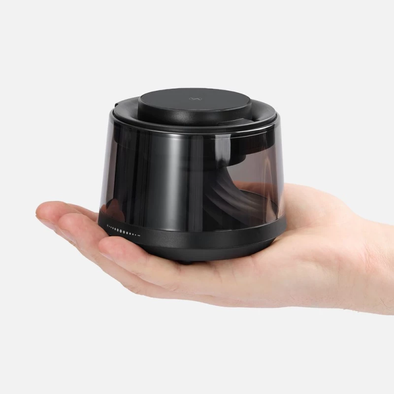 Bluetooth-колонка с подсветкой и беспроводной зарядкой Quantum, черная, фото 4