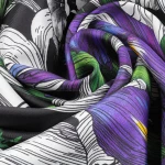 Платок шелковый Delicate, ирисы, фото 3