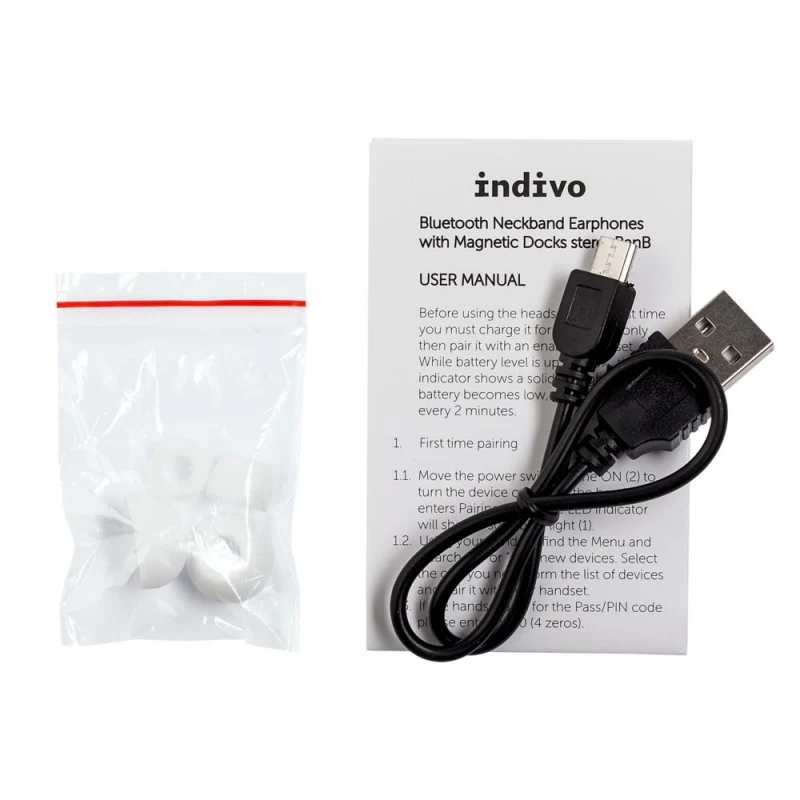 Bluetooth наушники stereoBand, ver.2, белые, фото 4
