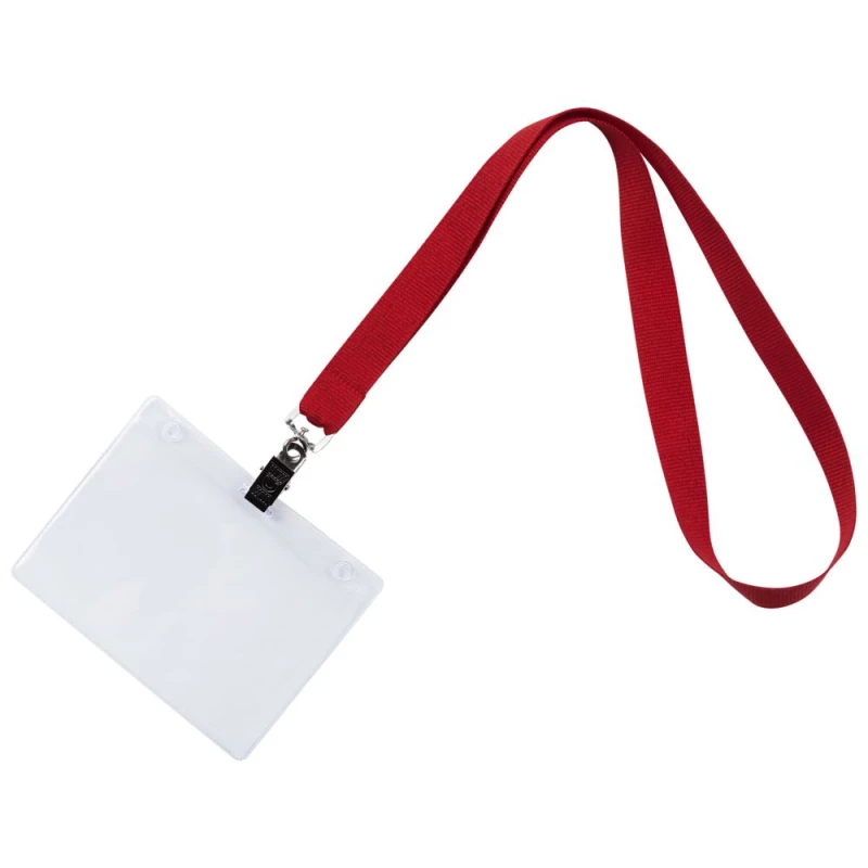 Лента для бейджа Neckband, красная, фото 2