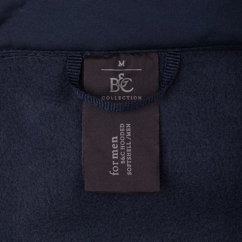 Куртка мужская Hooded Softshell темно-синяя, фото 8