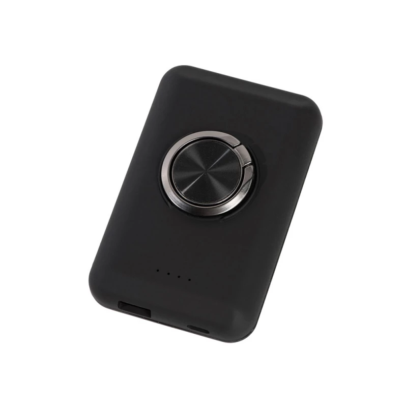 Магнитный беспроводной внешний аккумулятор "MagnetIQ", 5000 mah, 10 W, черный, фото 20