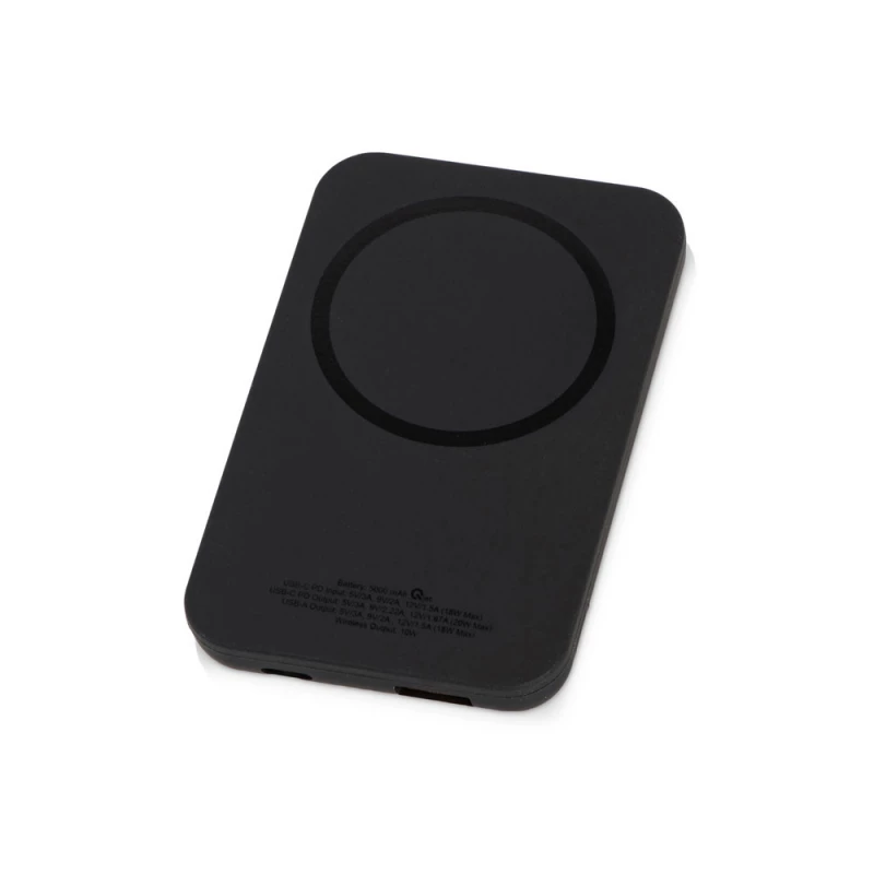 Магнитный беспроводной внешний аккумулятор "MagnetIQ", 5000 mah, 10 W, черный