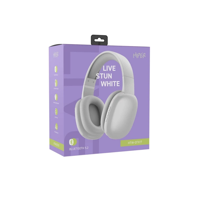 HIPER Наушники накладные Bluetooth HIPER LIVE STUN HTW-QTX17, фото 10