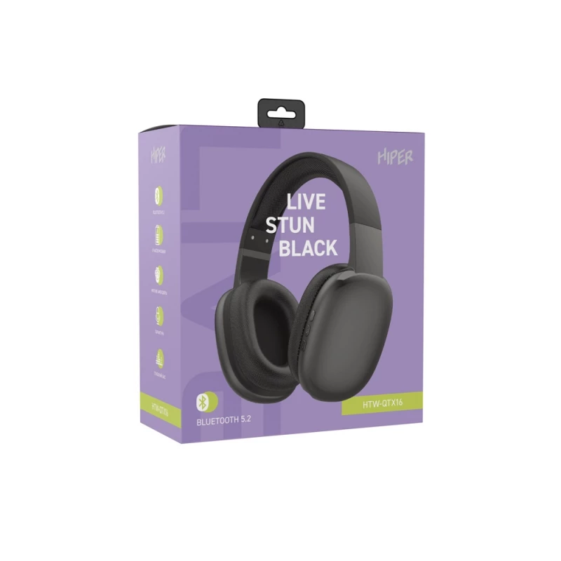 HIPER Наушники накладные Bluetooth HIPER LIVE STUN HTW-QTX16, фото 10
