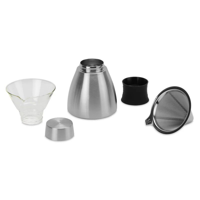 Кофеварка POUR OVER, 1000 мл, серебристый/черный, фото 5