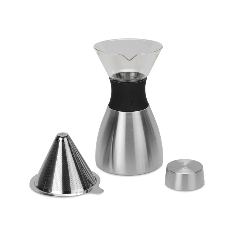 Кофеварка POUR OVER, 1000 мл, серебристый/черный, фото 3