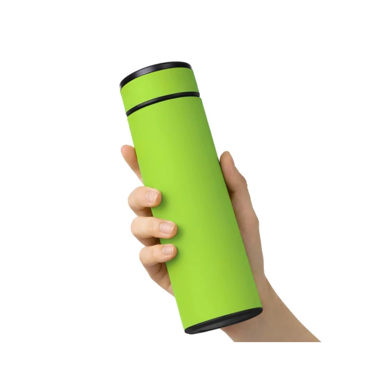 Вакуумный термос "Vacuum Flask C1", soft touch, 420мл, зеленое яблоко, фото 7