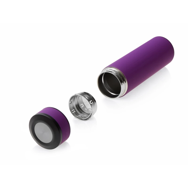 Вакуумный термос "Vacuum Flask C1", soft touch, 420мл, фиолетовый, фото 6