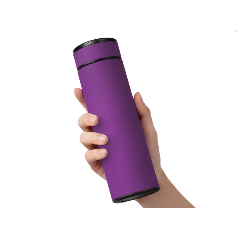 Вакуумный термос "Vacuum Flask C1", soft touch, 420мл, фиолетовый, фото 7