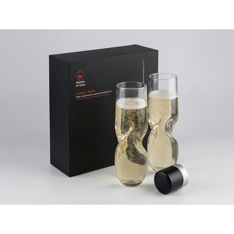 Набор из двух бокалов и пробки для шампанского "Bubbly Bliss", фото 3
