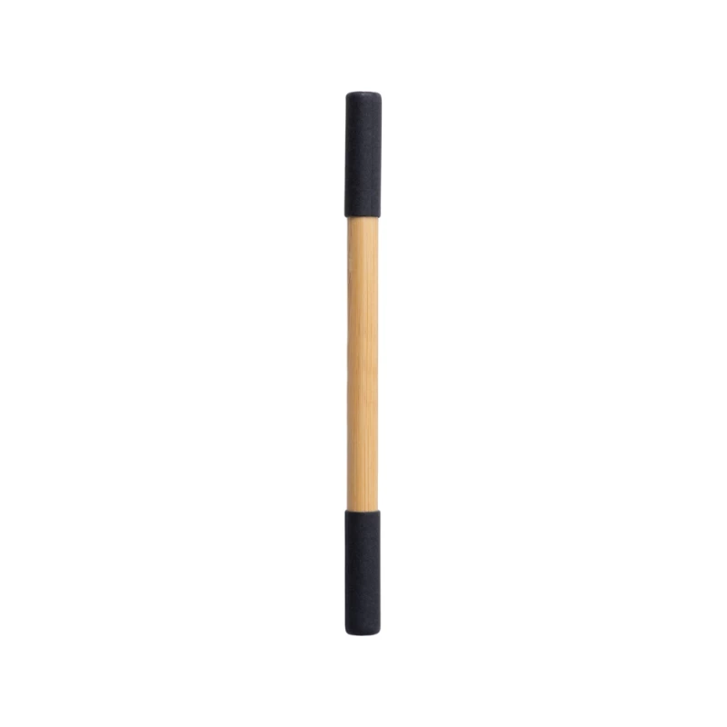 Вечный карандаш и ручка из бамбука "Black bamboo", натуральный и черный, фото 5