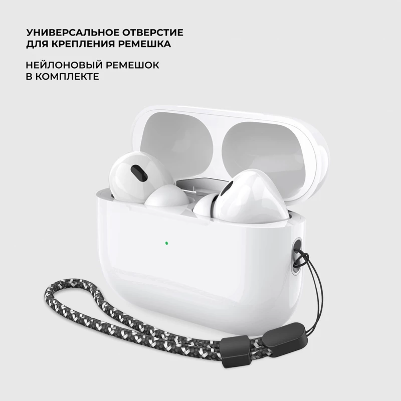 Беспроводные наушники с микрофоном Air Pro 2 ANC, TWS, BT 5.3, 300 мАч, ANC, QI, белый, Deppa, фото 5