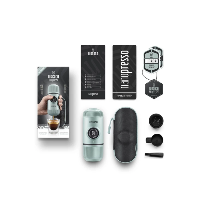 Ручная мини-кофемашина (WACACO Nanopresso) WCCRTCBL (Ручная мини-кофемашина цв. Arctic Blue), фото 3