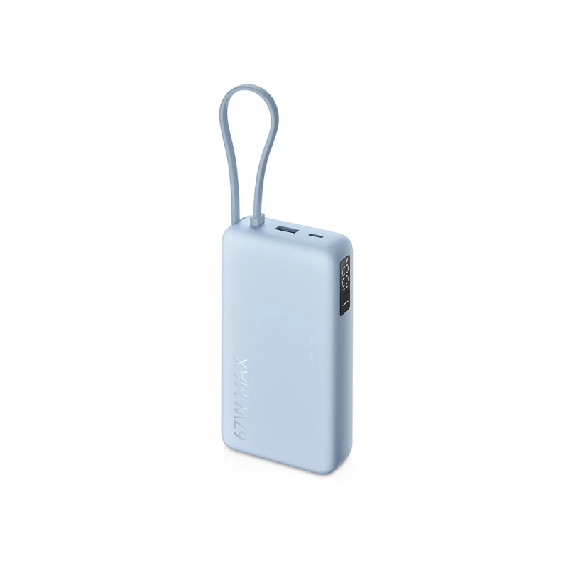 Внешний аккумулятор со встроенным кабелем Xiaomi 67W Power Bank 20000 (Integrated Cable) Ice Blue