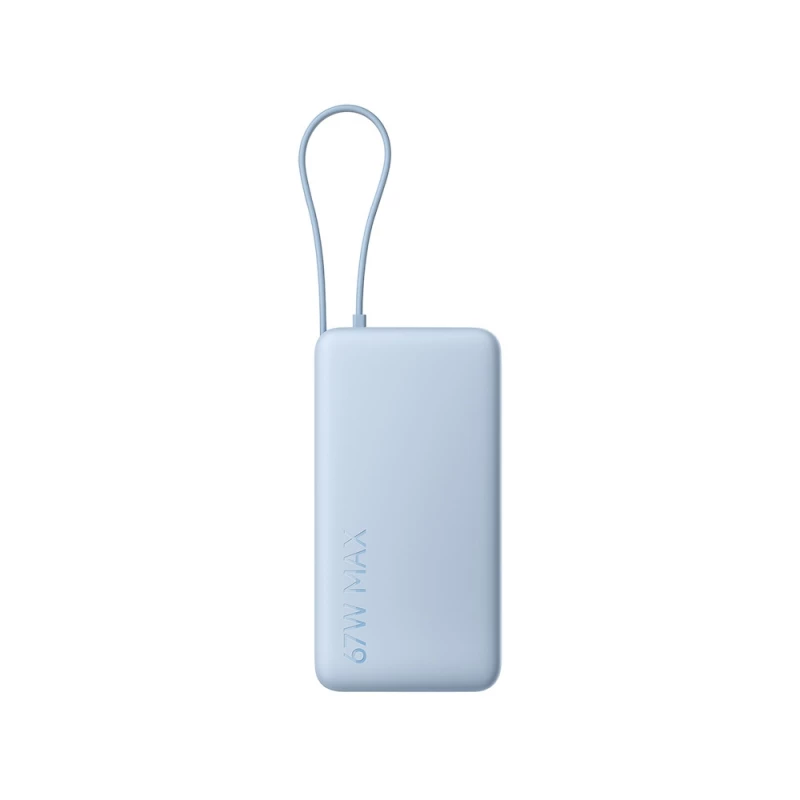 Внешний аккумулятор со встроенным кабелем Xiaomi 67W Power Bank 20000 (Integrated Cable) Ice Blue, фото 5