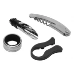 Набор аксессуаров для вина в подарочной коробке «Fabrizio», коричневый, фото 5