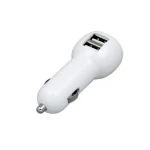 Автомобильная зарядка на 2 USB порта, белый, фото 1