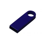 USB 2.0- флешка на 8 Гб с мини чипом, компактный дизайн с круглым отверстием, синий, фото 1