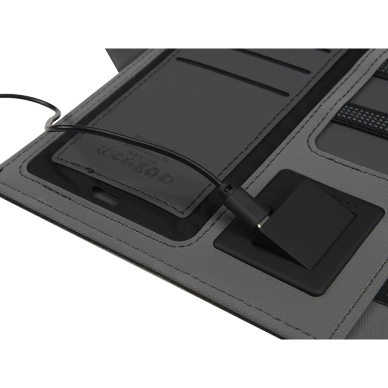 Органайзер с беспроводной зарядкой 5000 mAh "Powernote", светло-серый, фото 14