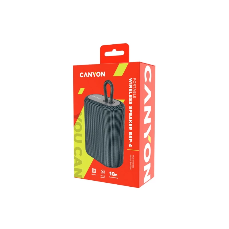 Портативная беспроводная колонка Canyon BSP-4, 5W, 1200mAh, серая, фото 7