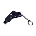 USB-флешка на 32 Гб поворотный механизм, c двумя дополнительными разъемами MicroUSB и TypeC, черный, арт. 6696.32.07, фото 3