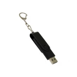 USB-флешка на 32 Гб 2 в 1 поворотный механизм, c дополнительным разъемом Type-C с одноцветным металлическим клипом, черный, арт. 6137.32.07, фото 4