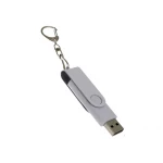 USB-флешка на 32 Гб 2 в 1 поворотный механизм, c дополнительным разъемом Type-C с одноцветным металлическим клипом, белый, арт. 6137.32.06, фото 4