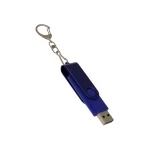 USB-флешка на 32 Гб 2 в 1 поворотный механизм, c дополнительным разъемом Type-C с одноцветным металлическим клипом, синий, арт. 6137.32.02, фото 4