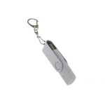 USB-флешка на 32 Гб 2 в 1 поворотный механизм, c дополнительным разъемом Type-C с одноцветным металлическим клипом, белый, арт. 6137.32.06, фото 3