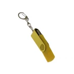 USB-флешка на 32 Гб 2 в 1 поворотный механизм, c дополнительным разъемом Type-C с одноцветным металлическим клипом, желтый, арт. 6137.32.04, фото 3
